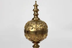 Paire de chenets néoclassique en cuivre du 20ème siècle, France, 1940, ensemble de 2