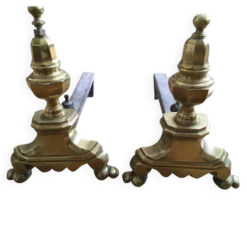 Paire de chenets regence