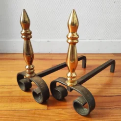 Paire de chenets vintage
