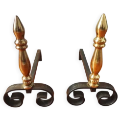 Paire de chenets vintage