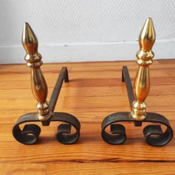 Paire de chenets vintage