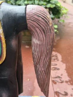 Paire de chevaux anciens asiatiques en bois – Début XXe siècle