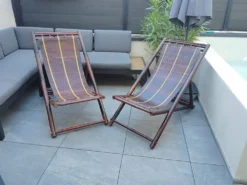 Paire de chiliennes en bambou