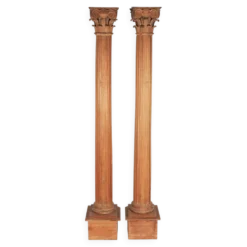 Paire de colonnes corinthiennes du XVIIIème