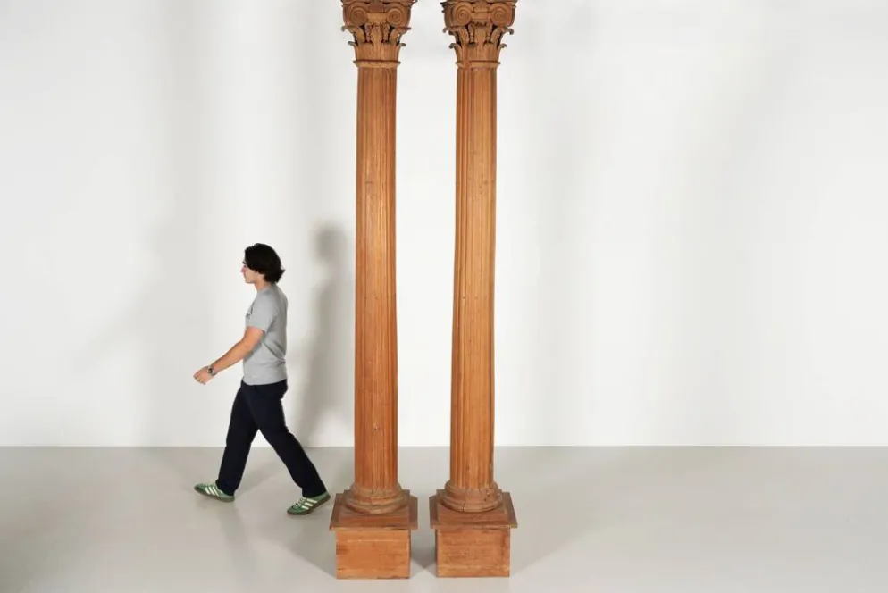 Paire de colonnes corinthiennes du XVIIIème