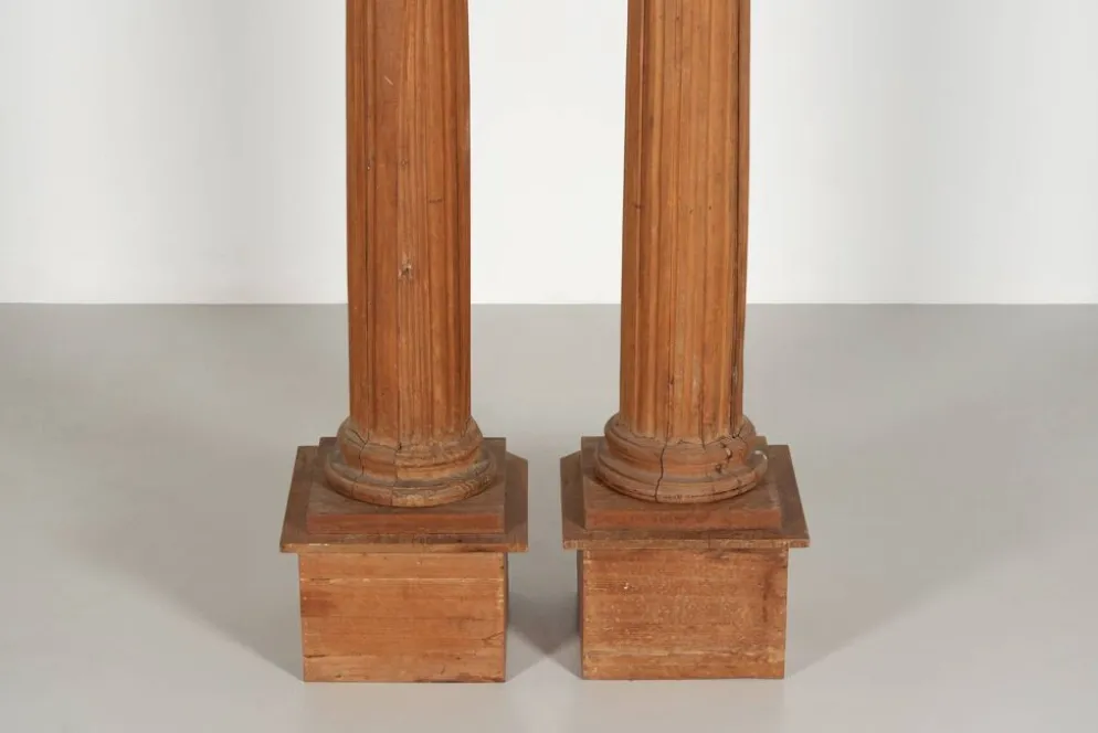 Paire de colonnes corinthiennes du XVIIIème