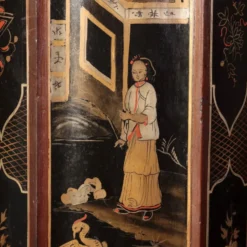 Paire de colonnes piédestaux de style chinoiserie