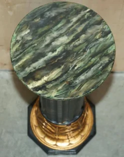 Paire de colonnes torchères laquées style néoclassique Chinoiserie