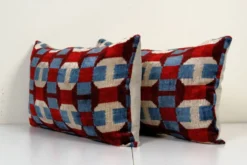 Paire de coussins ikat