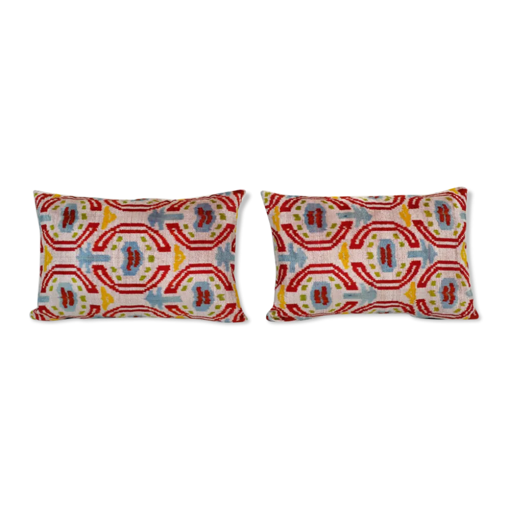 Paire de coussins Ikat