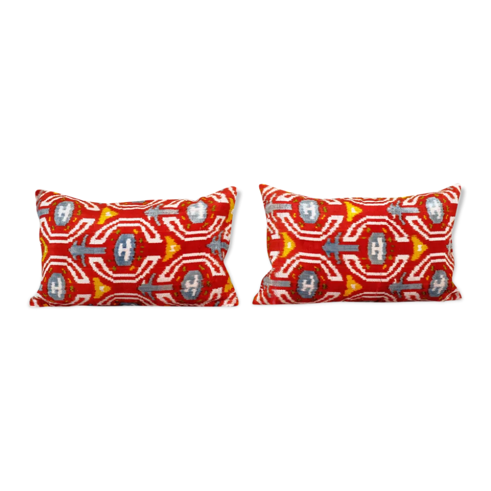 Paire de coussins Ikat