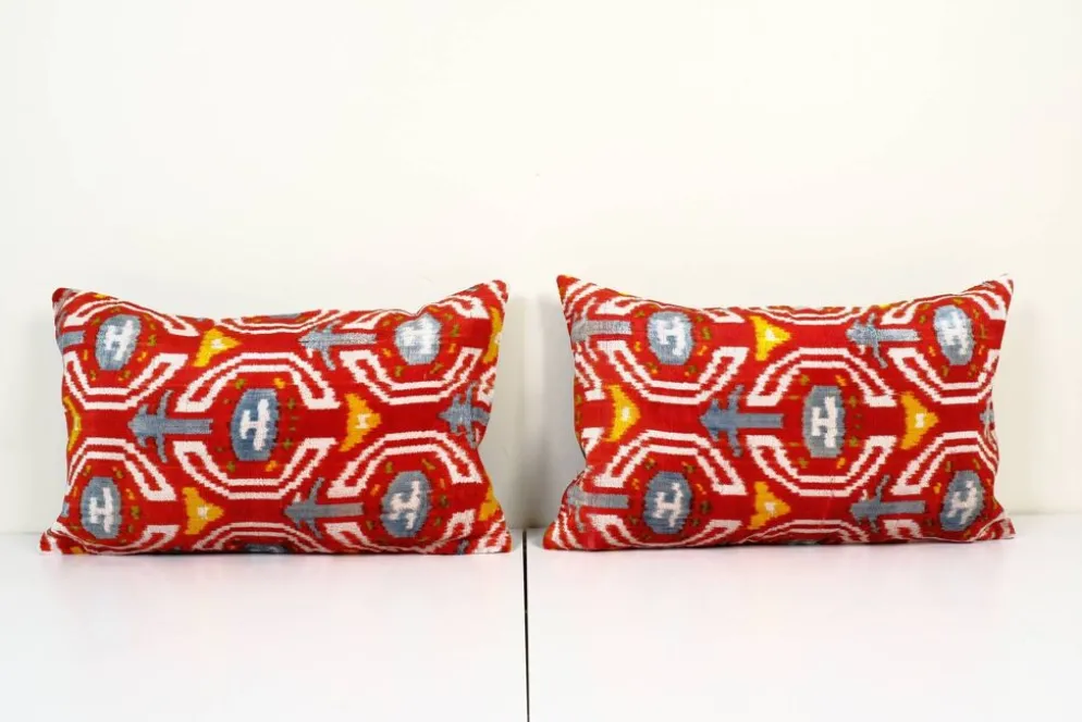 Paire de coussins Ikat