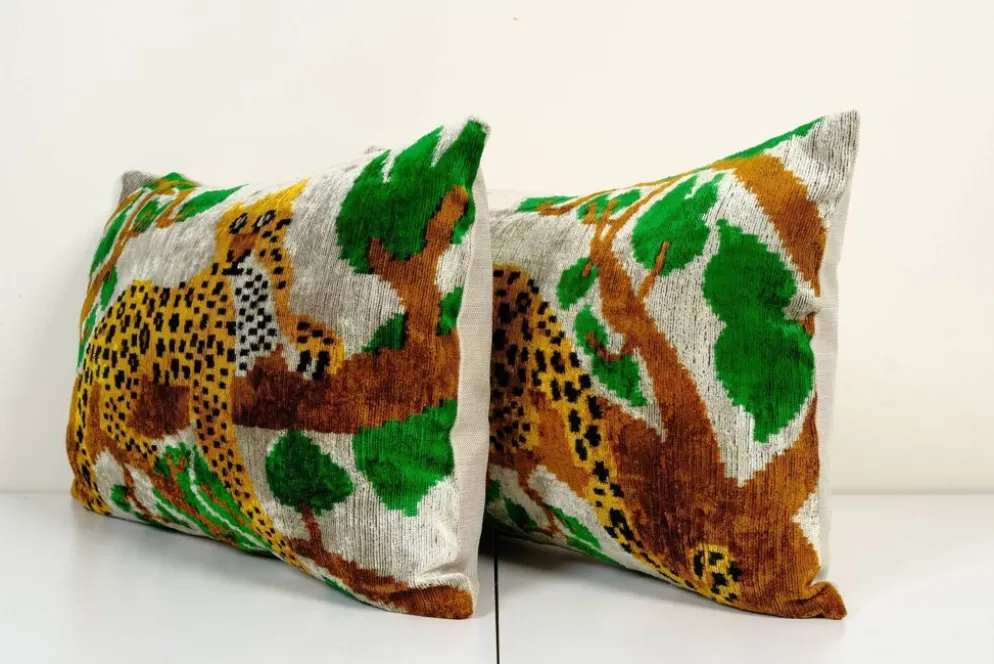 Paire de coussins Ikat