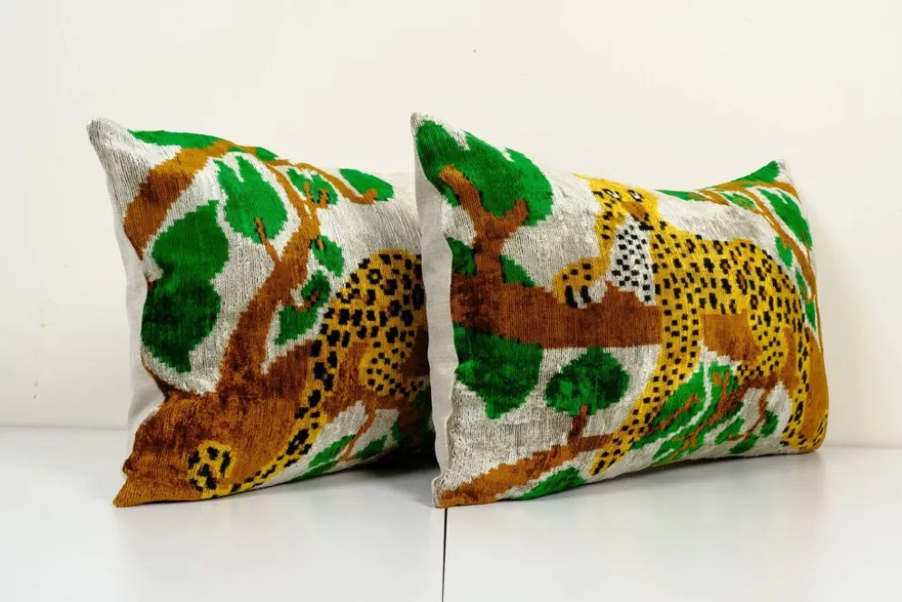 Paire de coussins Ikat