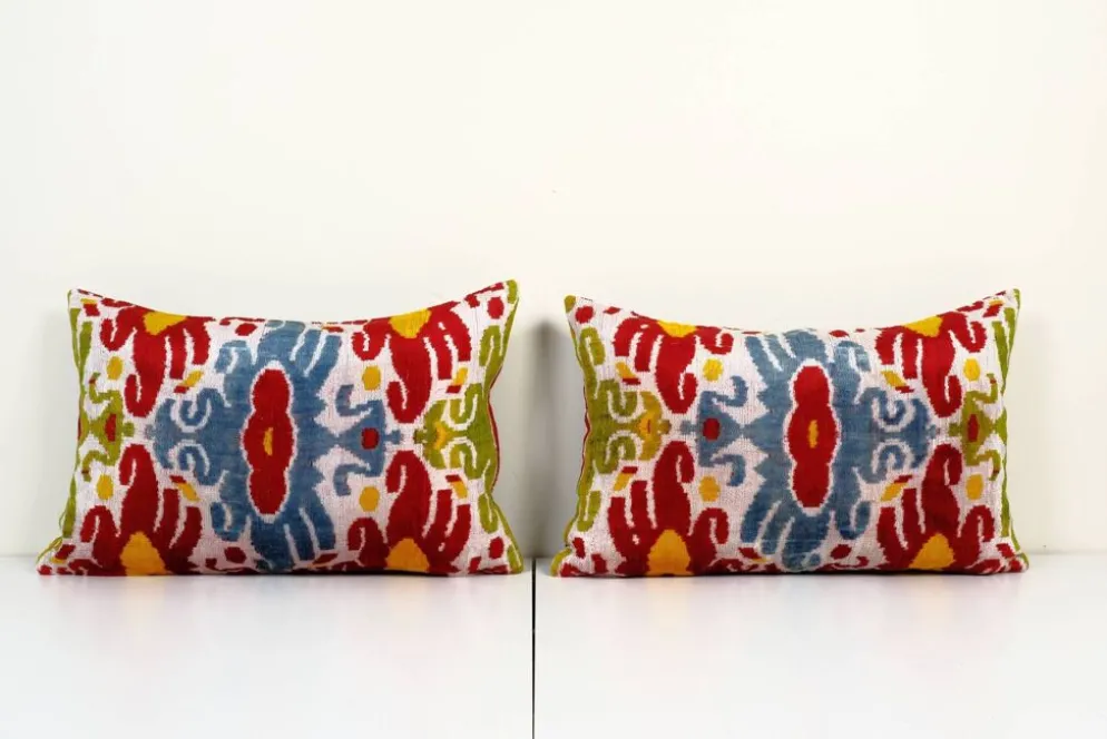 Paire de coussins Ikat