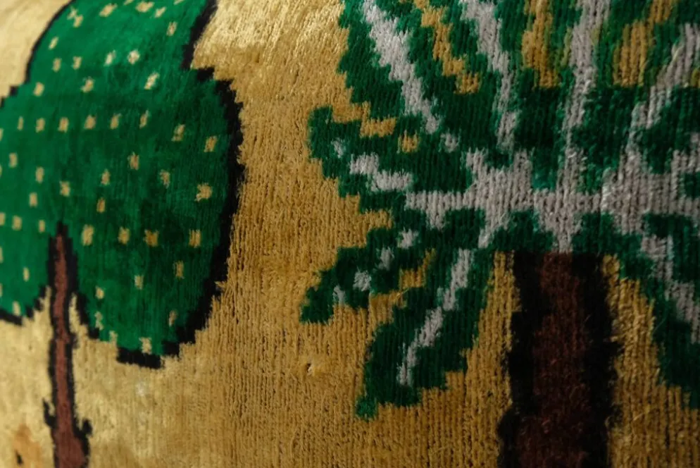 Paire de coussins Ikat tigres