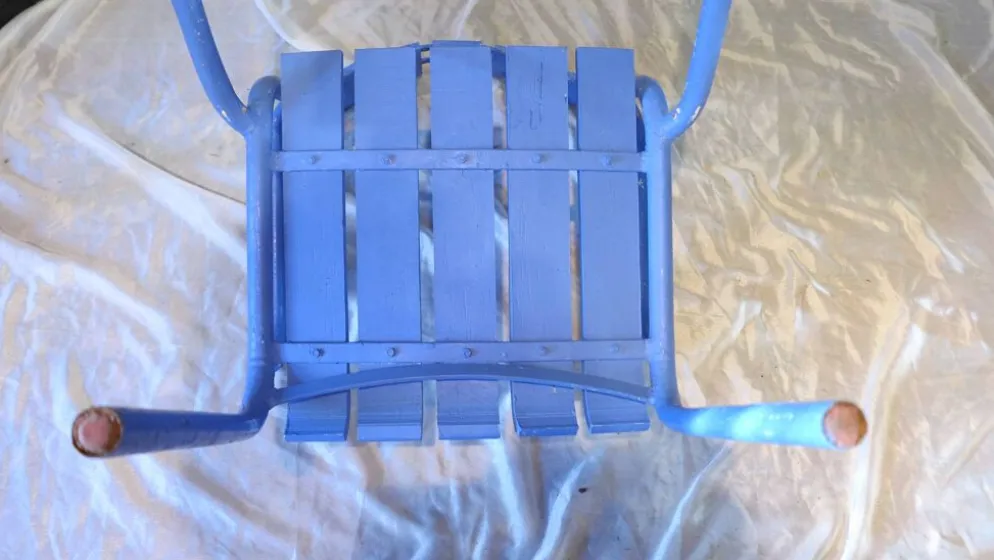 Paire de fauteils de jardin ou de terrasse bleu outremer