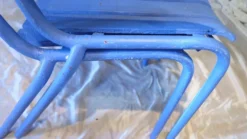 Paire de fauteils de jardin ou de terrasse bleu outremer