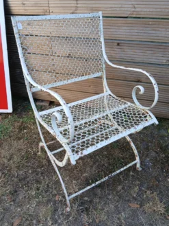 Paire de fauteuils de Jardin en métal début XX émé