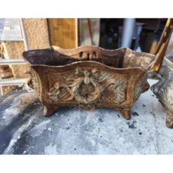 Paire de jardinières en fonte 1900 de Charleville - Mézières