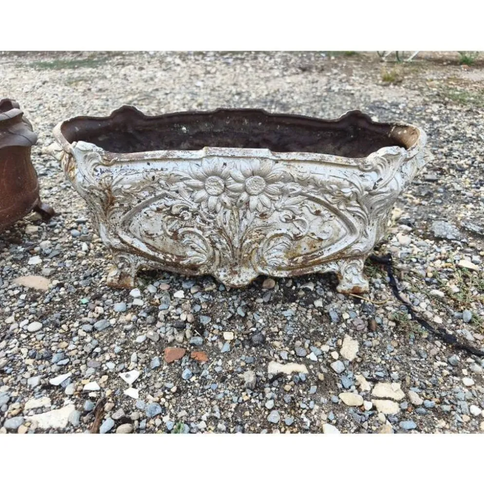 Paire de jardinières en fonte 1900 de Charleville - Mézières