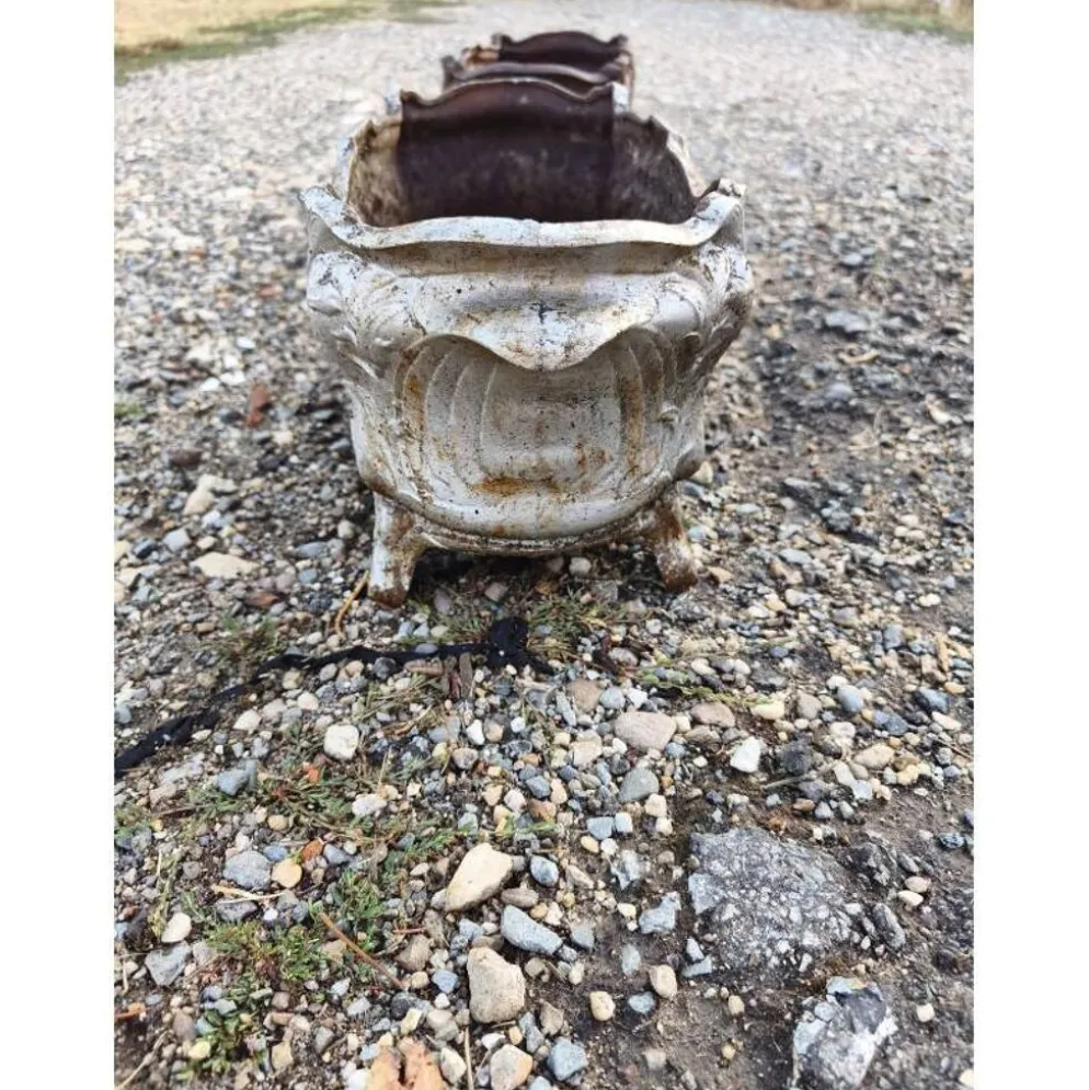 Paire de jardinières en fonte 1900 de Charleville - Mézières