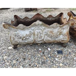 Paire de jardinières en fonte 1900 de style rocaille Charleville - Mézières