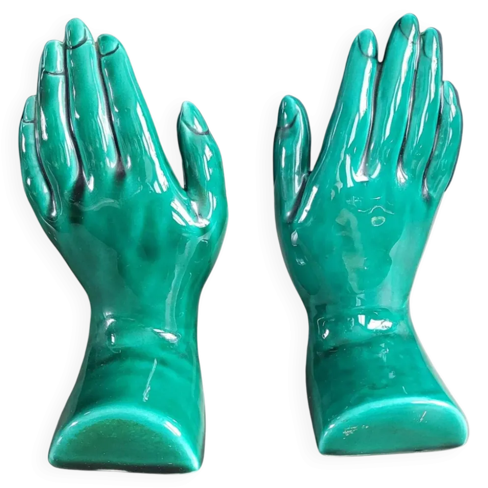 Paire de mains en céramique Vallauris - Ref 955
