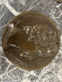 Paire de médaillons en bronze, Rouget de Lille et J.J. Rousseau