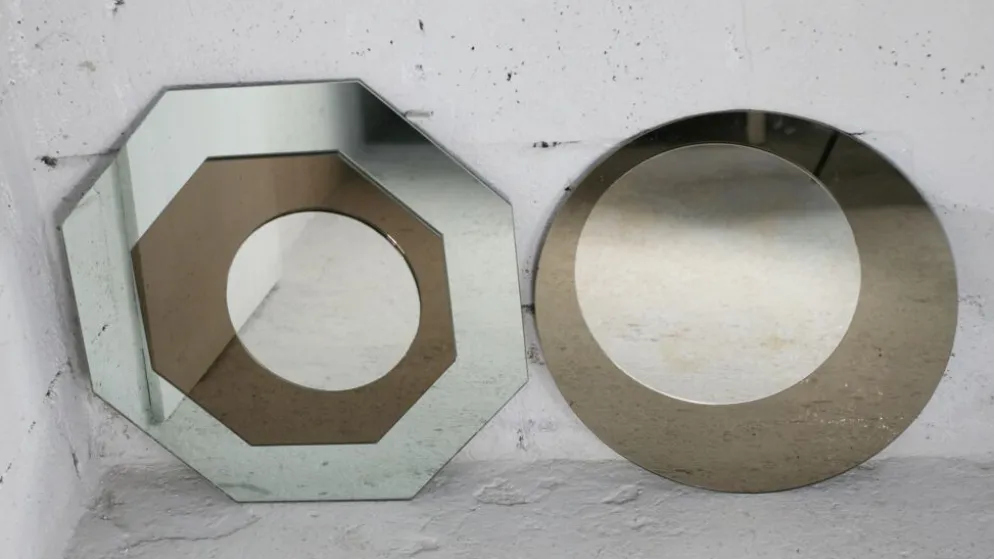 Paire de miroirs "cinétiques", France, circa 1970
