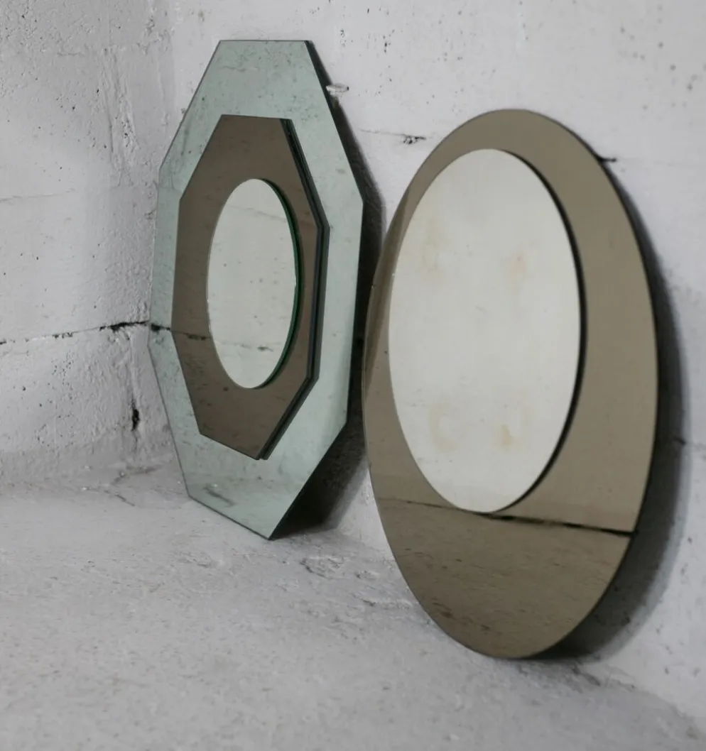 Paire de miroirs "cinétiques", France, circa 1970