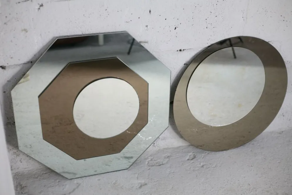Paire de miroirs "cinétiques", France, circa 1970