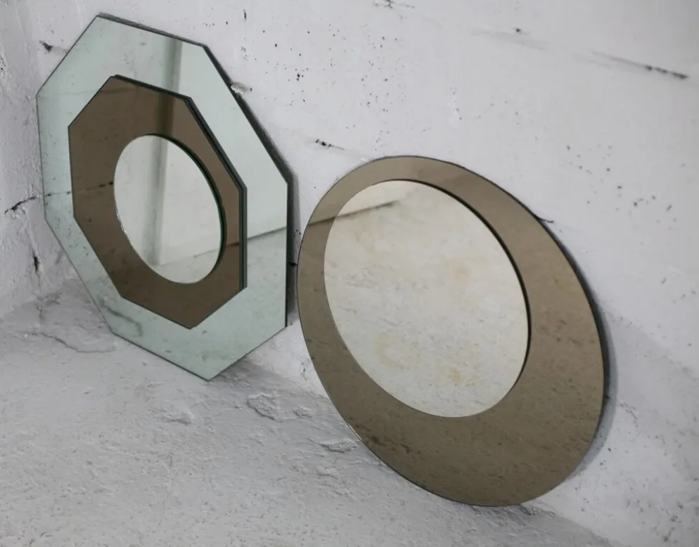 Paire de miroirs "cinétiques", France, circa 1970