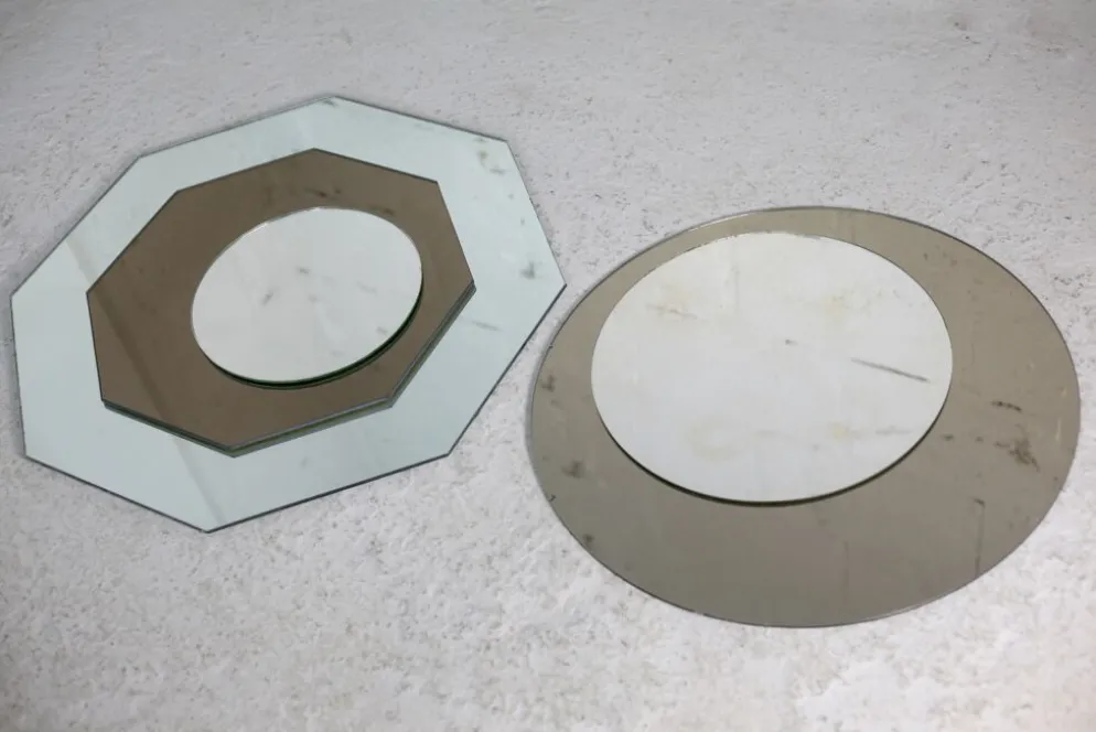 Paire de miroirs "cinétiques", France, circa 1970