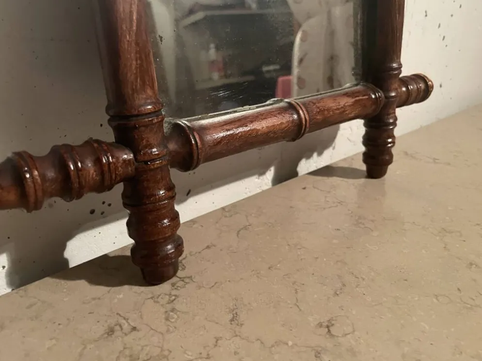 Paire de miroirs en bois, années 40