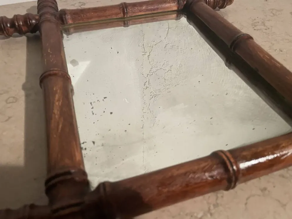 Paire de miroirs en bois, années 40