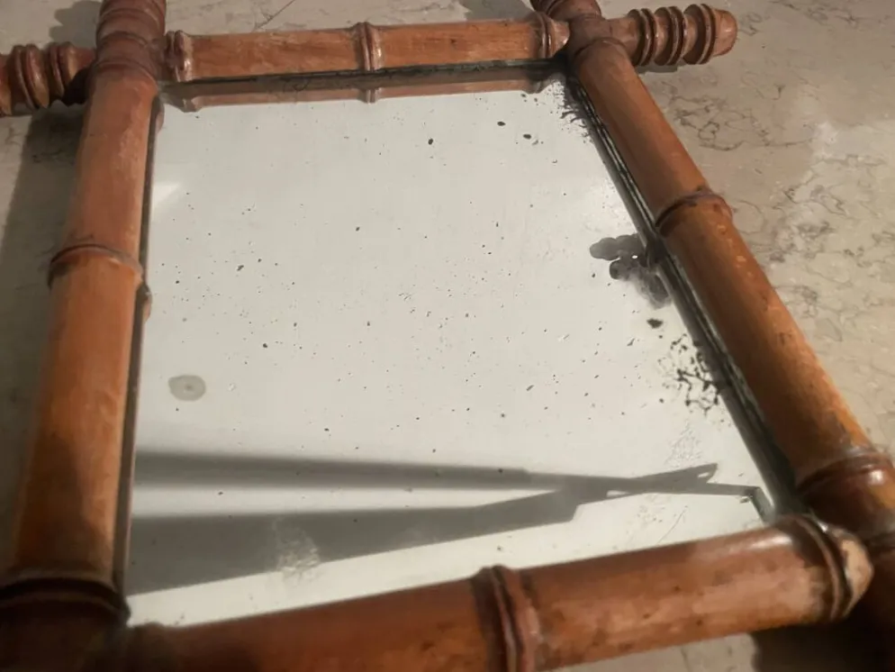 Paire de miroirs en bois, années 40