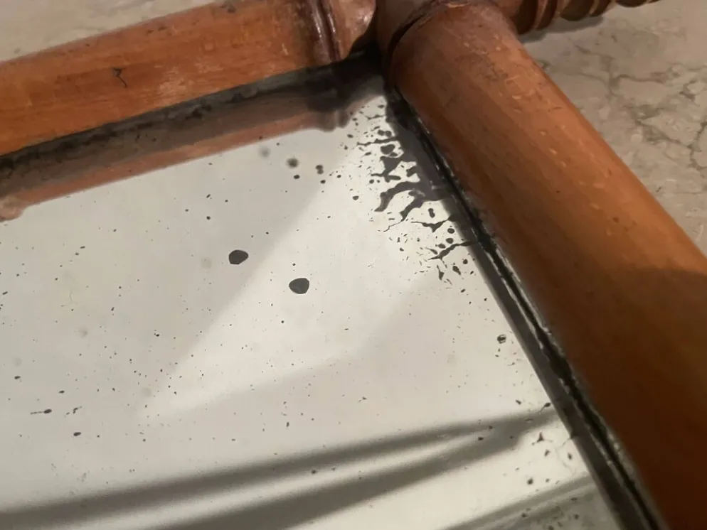 Paire de miroirs en bois, années 40