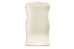 Paire de miroirs style Gio Ponti, cerclage en laiton, années 80
