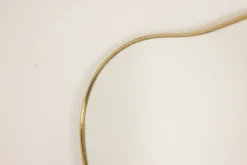 Paire de miroirs style Gio Ponti, cerclage en laiton, années 80