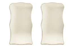 Paire de miroirs style Gio Ponti, cerclage en laiton, années 80