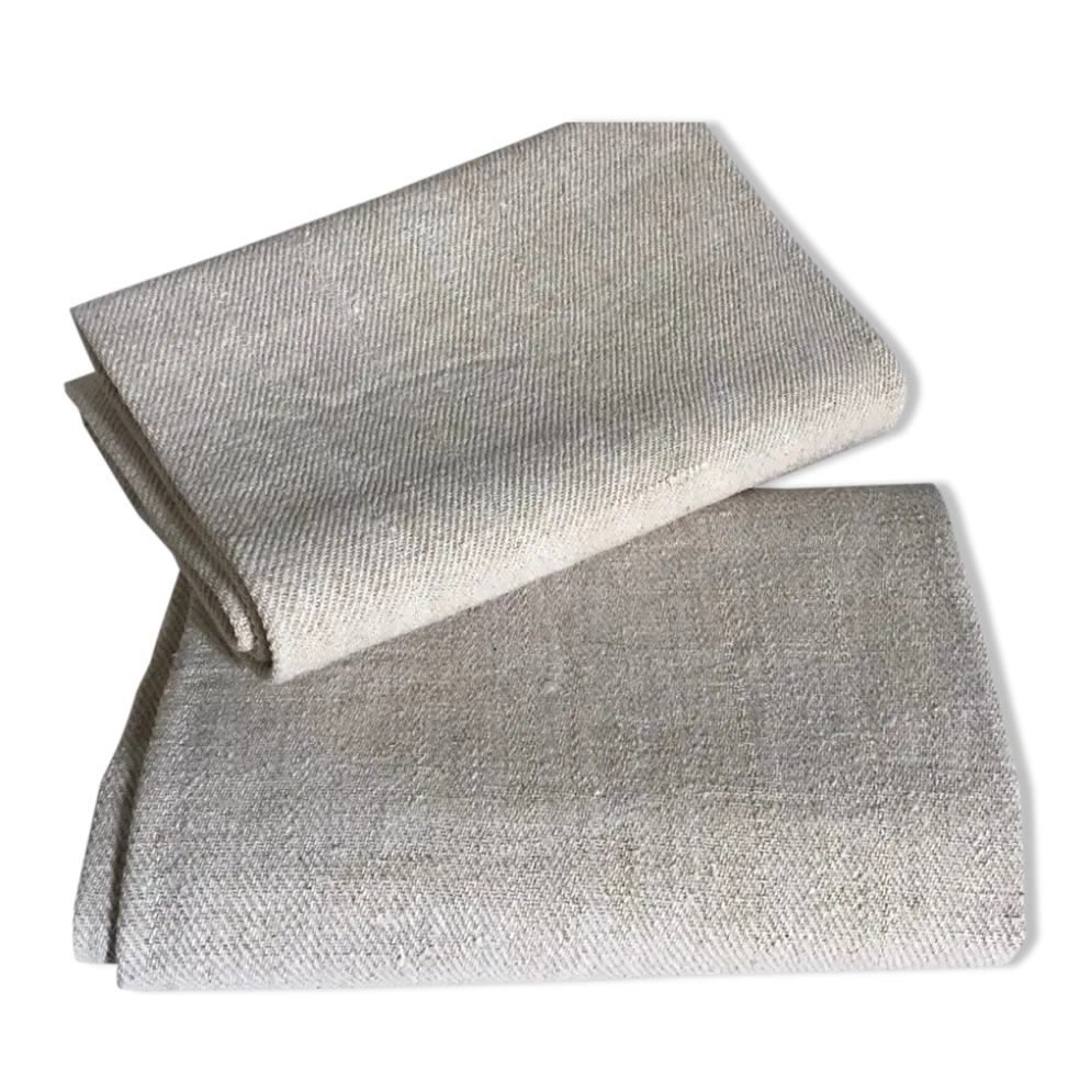 Paire de nappes de ferme en chanvre