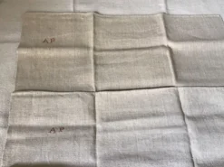 Paire de nappes de ferme en chanvre