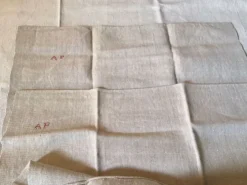 Paire de nappes de ferme en chanvre