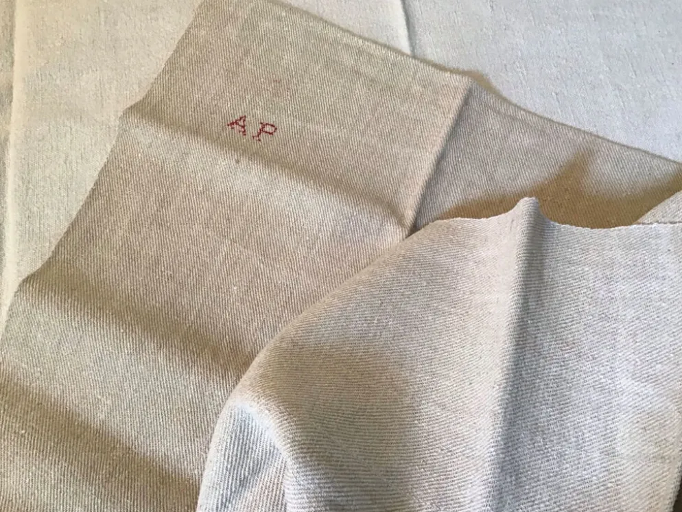 Paire de nappes de ferme en chanvre