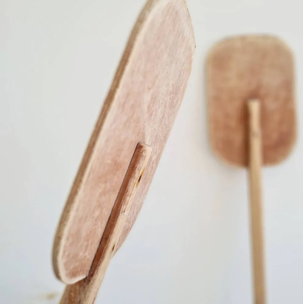 Paire de pagaies en bois