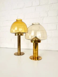 Paire de photophores en laiton Hans-Agne Jakobsson L102/32, Suède, 1970