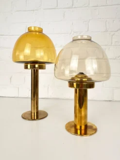 Paire de photophores en laiton Hans-Agne Jakobsson L102/32, Suède, 1970
