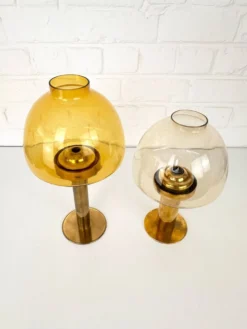 Paire de photophores en laiton Hans-Agne Jakobsson L102/32, Suède, 1970