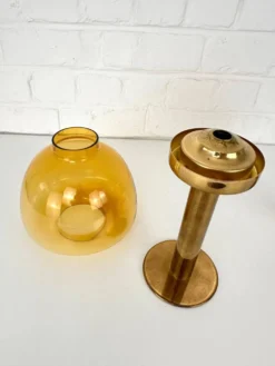 Paire de photophores en laiton Hans-Agne Jakobsson L102/32, Suède, 1970